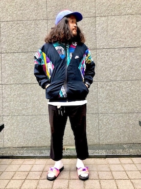 「アイテム（キャップ）」を使った、Nishiさん（メンズ・165cm・30代）の春コーディネート