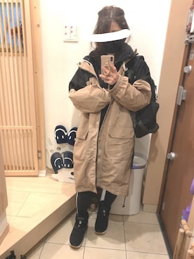 「アイテム（スーツケース/キャリーバッグ）」を使った、こたつんさん（レディース・158cm）の冬コーディネート