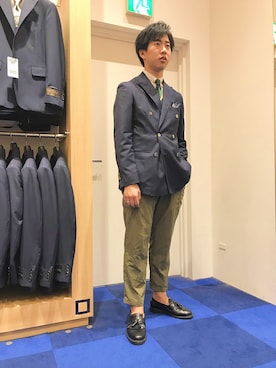「BEAMS（ビームス）のアイテム（フォーマルスーツ/小物）」を使った、Akito Mさん（メンズ・174cm）の夏コーディネート