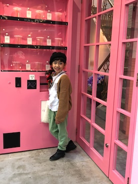 「アイテム（ブーツ）」を使った、hinahinaさん（キッズ・120cm）の冬コーディネート