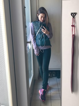 「NIKE（ナイキ）のアイテム（レギンス/スパッツ）」を使った、猪鼻ちひろさん（レディース・150cm・20代）の冬コーディネート