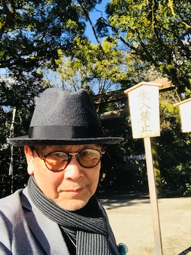 「アイテム（帽子）」を使った、Yutaka Shimaokaさん（メンズ・177cm・50代）の冬コーディネート