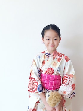 「アイテム（ペットウェア）」を使った、Riiian & ®iiikkunさん（キッズ・125cm）の夏コーディネート
