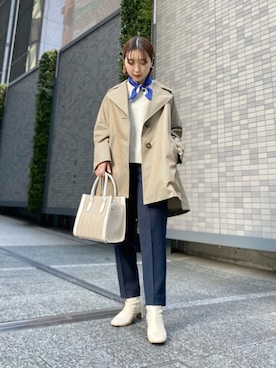 「ENFOLD（エンフォルド）のアイテム（ジャケット/アウター）」を使った、shokoさん（レディース・157cm）の冬コーディネート