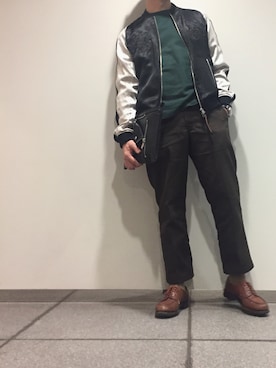 「アイテム（ブルゾン）」を使った、MASAさん（メンズ・174cm・30代）の秋コーディネート