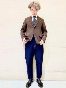 「アイテム（パンプス）」を使った、J2さん（メンズ・180cm）の秋コーディネート
