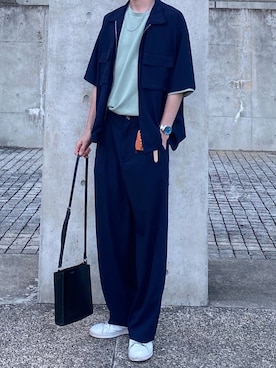 「ASTRONOMY（アストロノミー）のアイテム（シャツ/ブラウス）」を使った、Tatsuyaさん（メンズ・186cm・10代）の春コーディネート