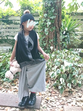 「アイテム（帽子）」を使った、nacciの娘*さん（レディース・120cm）の秋コーディネート