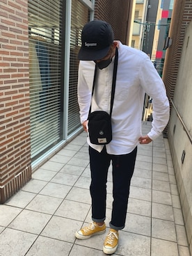 「NIKE（ナイキ）のアイテム（ショルダーバッグ）」を使った、か　　ずさん（メンズ・180cm）の秋コーディネート