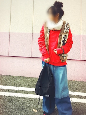 「アイテム（ウィッグ）」を使った、TARÖSUKEさん（レディース・161cm）の冬コーディネート