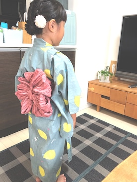「アイテム（和装小物）」を使った、itohahaさん（キッズ・110cm）の夏コーディネート