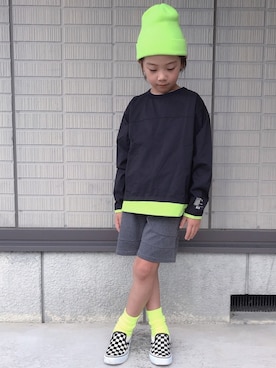 「こども ビームス（コドモビームス）のアイテム（トップス）」を使った、eightmaaanさん（キッズ・128cm）の秋コーディネート