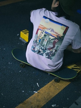 「VANQUISH（ヴァンキッシュ）のアイテム（Tシャツ/カットソー）」を使った、VANQUISHさん（メンズ・170cm）の夏コーディネート