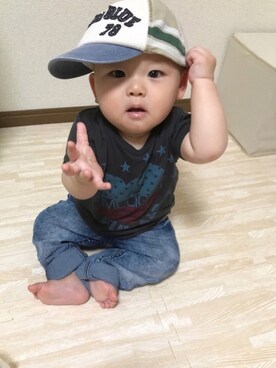 「アイテム（その他）」を使った、kaguuuさん（キッズ・70cm）の夏コーディネート