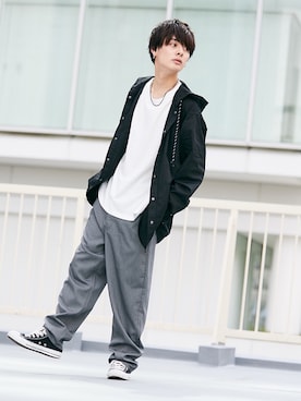「kutir（クティール）のアイテム（ジャケット/アウター）」を使った、kutir_menさん（メンズ・171cm）の秋コーディネート