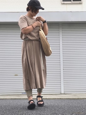 「CIAOPANIC TYPY（チャオパニックティピー）のアイテム（バングル/リストバンド）」を使った、lomilomiさん（レディース・160cm）の夏コーディネート