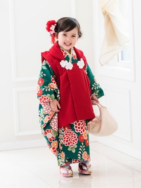 「アイテム（着物）」を使った、キャサリンコテージさん（キッズ・90cm）の夏コーディネート