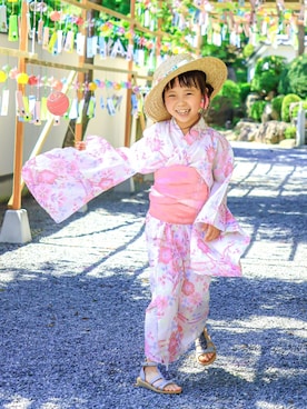 「アイテム（アクセサリー）」を使った、ゆん☺さん（キッズ・120cm）の夏コーディネート