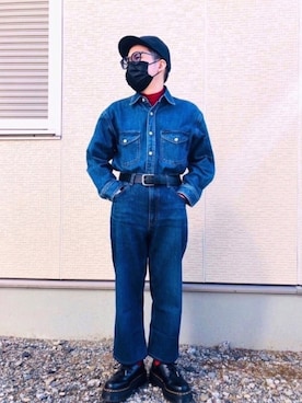 「アイテム（帽子）」を使った、足立ぽてとさん（メンズ・155cm）の春コーディネート