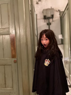 「アイテム（ポンチョ）」を使った、ここ　　さん（キッズ・120cm）の秋コーディネート