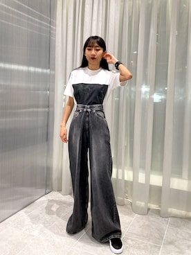 「アイテム（デニムパンツ）」を使った、Chikaさん（レディース・161cm・20代）の夏コーディネート