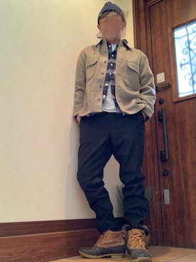 「アイテム（その他アウター）」を使った、jyakkyさん（メンズ・172cm）の秋コーディネート