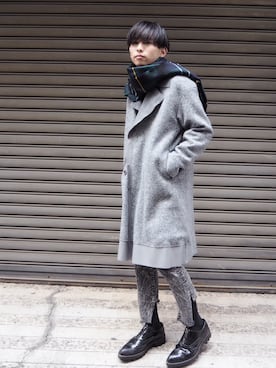 「STUDIOUS（ステュディオス）のアイテム（マフラー）」を使った、とむさん（メンズ・173cm）の秋コーディネート