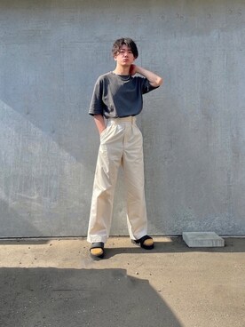 「y/m by sawa（イムバイサワ）のSAWA×y/m ミニパールネックレス（ネックレス）」を使った、KeNtaさん（メンズ・170cm）の春コーディネート