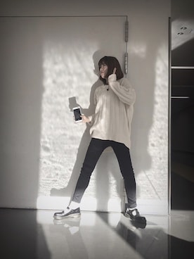 「アイテム（ニット/セーター）」を使った、たざわんさん（レディース・160cm）の秋コーディネート