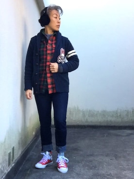 「アイテム（シャツ/ブラウス）」を使った、Jules Takagishiさん（レディース・164cm・40代）の冬コーディネート
