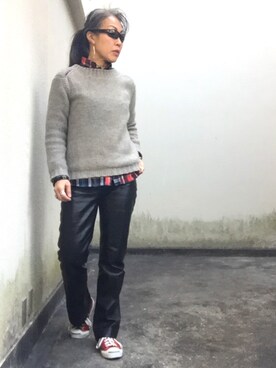 「アイテム（シャツ/ブラウス）」を使った、Jules Takagishiさん（レディース・164cm・40代）の冬コーディネート