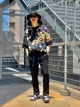「BEAMS（ビームス）のアイテム（Tシャツ/カットソー）」を使った、BEAMS MENさん（メンズ・176cm）の夏コーディネート