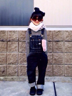 「アイテム（ポーチ）」を使った、nenechalさん（キッズ・110cm）の冬コーディネート