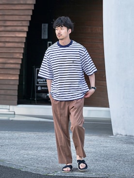 「ISLAND SLIPPER（アイランドスリッパ）のアイテム」を使った、nagayaさん（メンズ・175cm）の春コーディネート