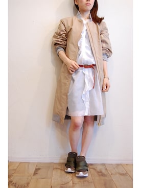 「MANA（マナ）のアイテム（スニーカー）」を使った、chaosbohemiaさん（レディース・156cm）の春コーディネート