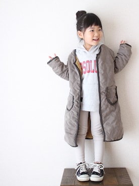 「アイテム（パーカー）」を使った、teiccoさん（キッズ・100cm）の秋コーディネート
