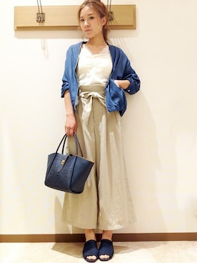 「ikka（イッカ）のアイテム（サンダル）」を使った、なかたにさん（レディース・163cm）の夏コーディネート
