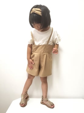 「アイテム（メイクアップ）」を使った、＊momochan＊さん（キッズ・100cm）の夏コーディネート