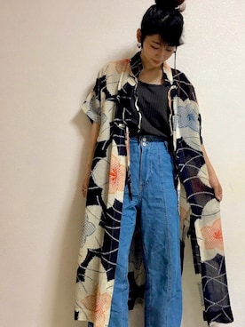 「アイテム（デニムパンツ）」を使った、又吉洋🌼さん（レディース・148cm・20代）の夏コーディネート