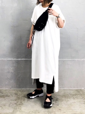 「NIKE（ナイキ）のナイキ エア リフト ブリーズ ウィメンズシューズ / Nike Air Rift Breathe Women's Shoes 848386-001 Black（スニーカー）」を使った、RICOさん（レディース・155cm）の春コーディネート