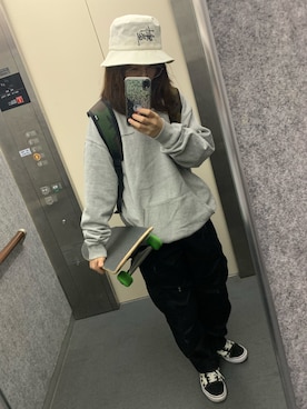 「NIKE SB（ナイキエスビー）のアイテム（バックパック/リュック）」を使った、reoreoniさん（レディース・154cm）の秋コーディネート