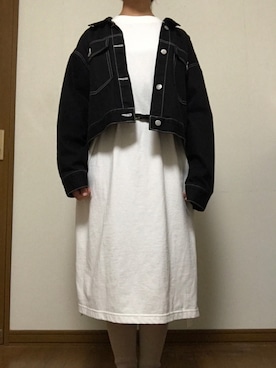 「JOINT WORKS（ジョイントワークス）のアイテム（デニムジャケット）」を使った、NENEさん（レディース・156cm）の春コーディネート