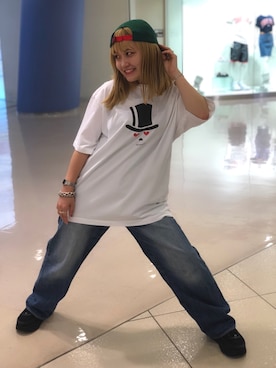 「BOHEMIANS（ボヘミアンズ）のアイテム（Tシャツ/カットソー）」を使った、リナリナ～さん（レディース・158cm）の夏コーディネート