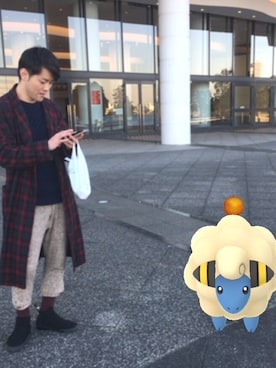 「no brand（ノーブランド）のアイテム（その他アウター、レッド系）」を使った、周太さん（メンズ・175cm）の秋コーディネート