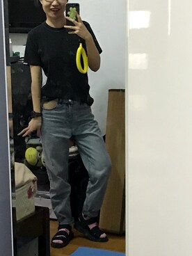 「アイテム（スイムグッズ）」を使った、麦中风さん（レディース・158cm）の秋コーディネート