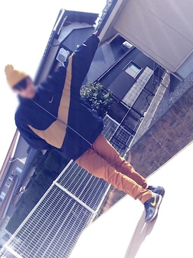 「NIKE（ナイキ）のアイテム（ナイロンジャケット）」を使った、垂金権造さん（メンズ・171cm・30代）の冬コーディネート