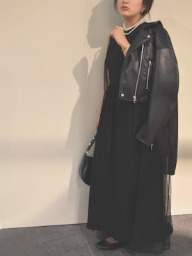 「アイテム（ピアス（片耳用））」を使った、kaeneSTAFFさん（レディース・155cm）の秋コーディネート