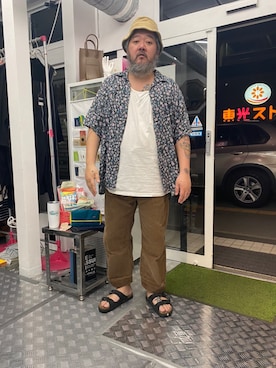 「アイテム（乳液）」を使った、熊坂スグルさん（メンズ・181cm）の夏コーディネート
