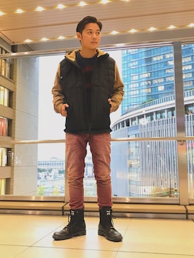 「DIESEL（ディーゼル）のメンズ デニムパンツ スリム（デニムパンツ）」を使った、Ko-ta-さん（メンズ・171cm）の秋コーディネート