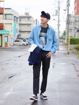 「VANS（バンズ）のアイテム」を使った、  風早ゆうたさん（メンズ・184cm）の秋コーディネート